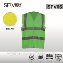 High Visibility Safety Reflective Vest with polyester tricot